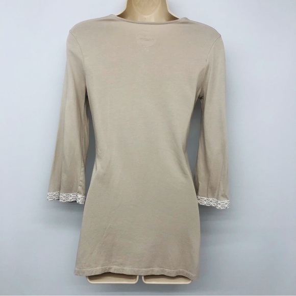 INC International Concepts Tan White Mosaic Print Tunic - Picture 14 of 16